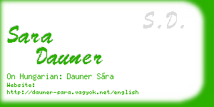 sara dauner business card